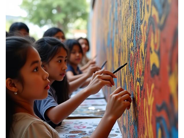 Community art projects promoting Filipino culture