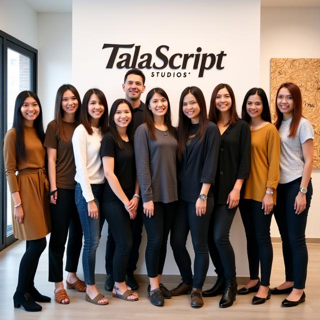 TalaScript Studios team sa Makati studio